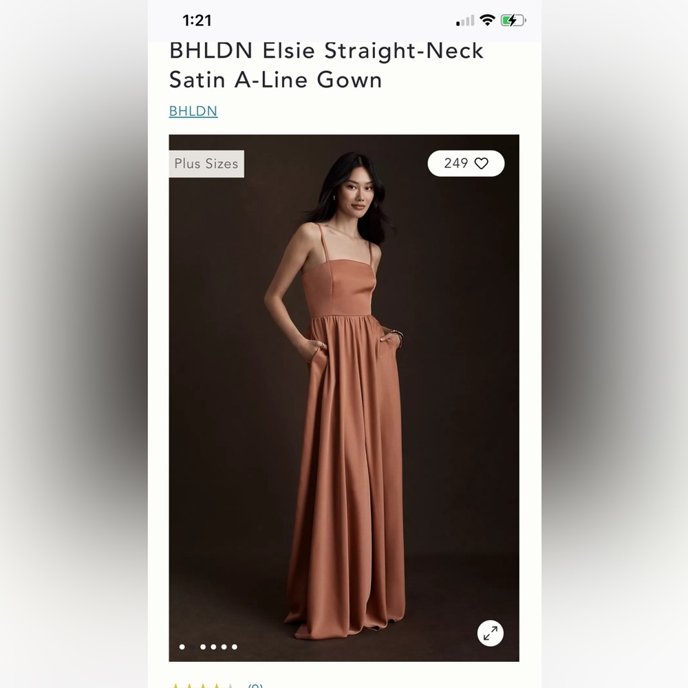 BHLDN Elsie bridesmaid or wedding guest dress